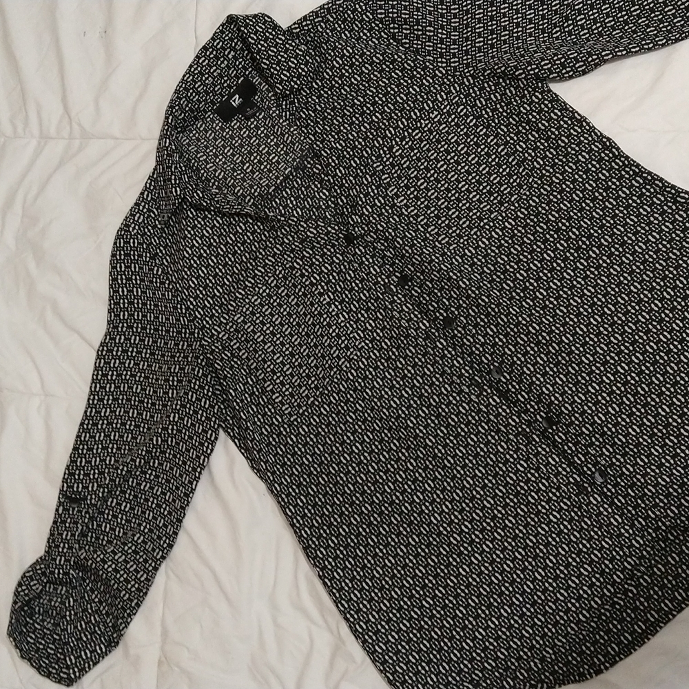 iZ Byer Black Dress shirt Small